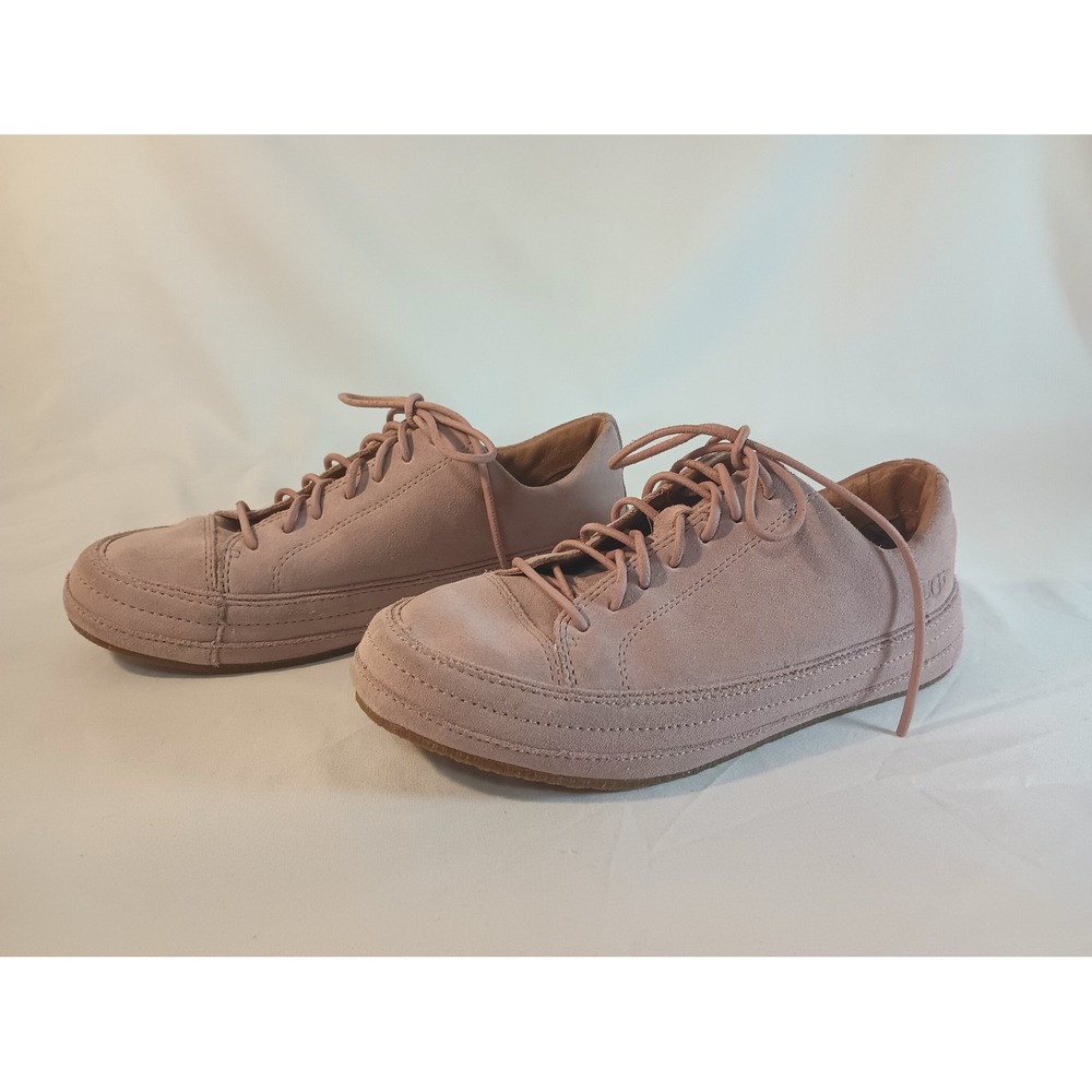 UGG Blake Suede Lace Up Sneakers Dusty Rose Pink Low Top Trainers Womens